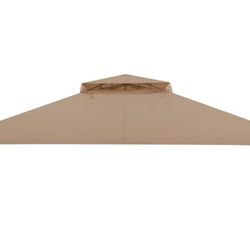 10x12 Ft Gazebo Replacement Canopy Top, Double Tier Canopy REPLACEMENT! Roof with Air Vent and Drainage Holes