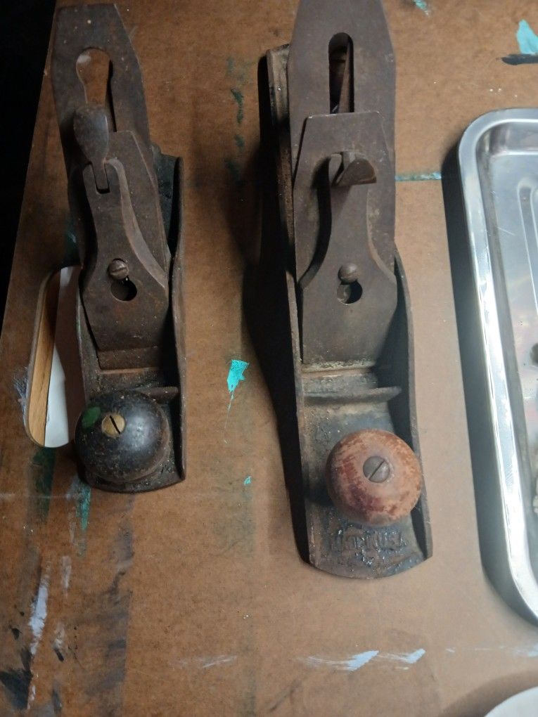 Make Offer! 2 Antique Hand Planers, Jointer And Smoothing