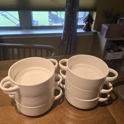 Porcelain Soup Bowls With Handle 