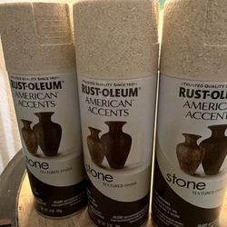 3 Full Cans Rust-Oleum American Accents Stone Spray Paint