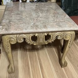 Marble Coffee And Side Table 