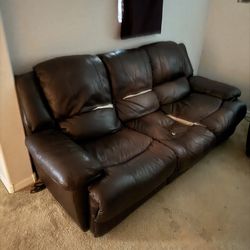 Two Plug-In Recliner Couches