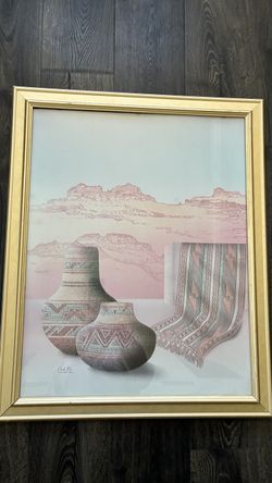 Carlos Rios signed southwest design print