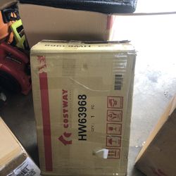 Industrial Coffee Nightstand Side Table With Metal Rustic Frame