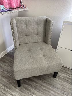 Grey living room chair
