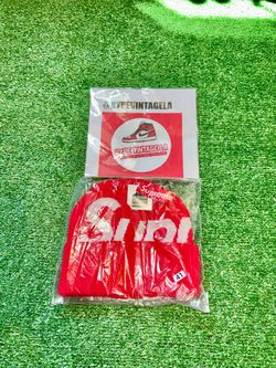 Red supreme beanie