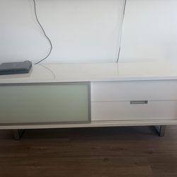 Modern white TV stand / media console
