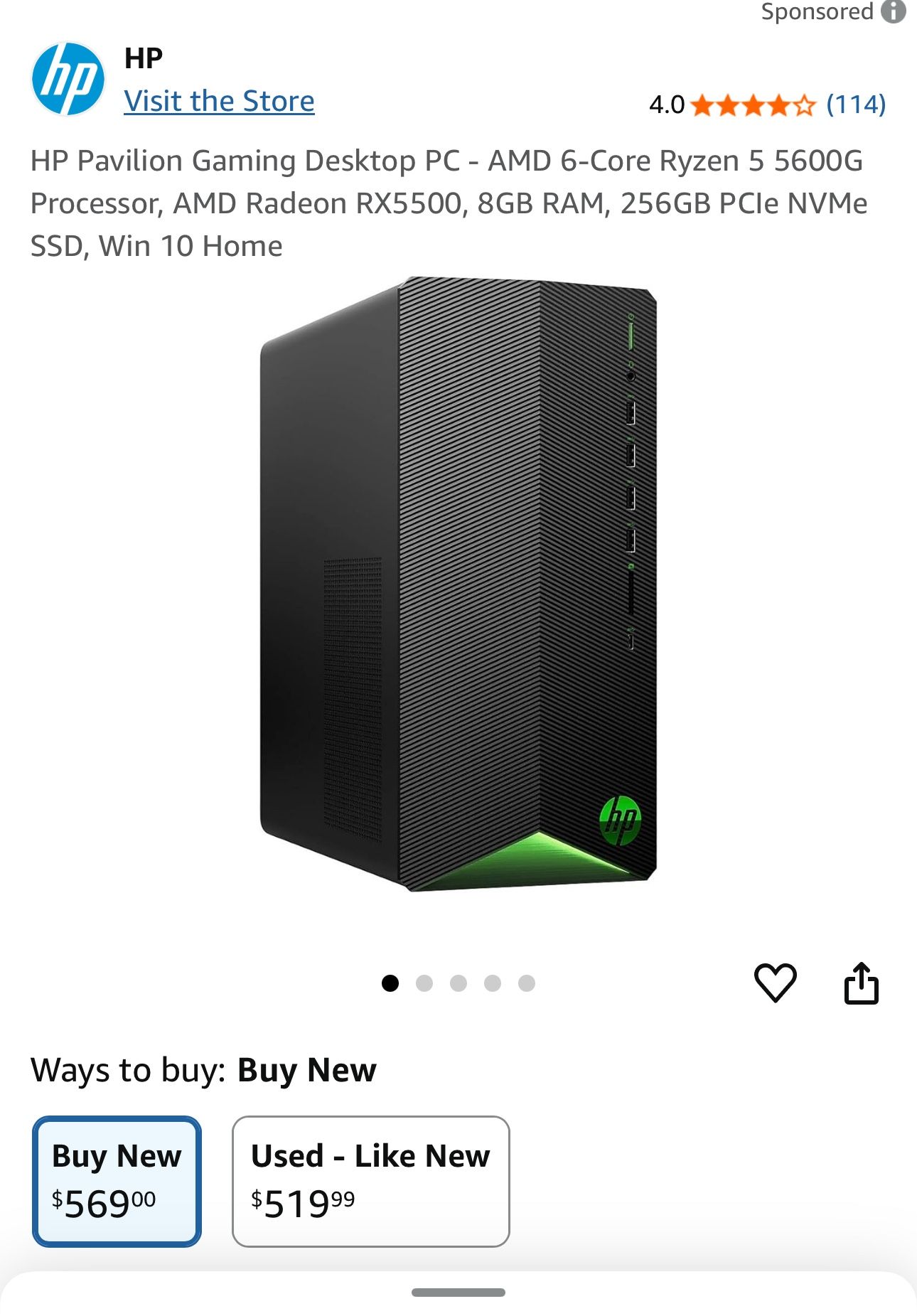 HP Gaming Computer and Monitor