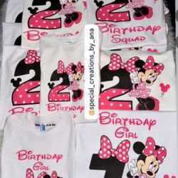 Custom Minnie Family Birthday Shirts 💖