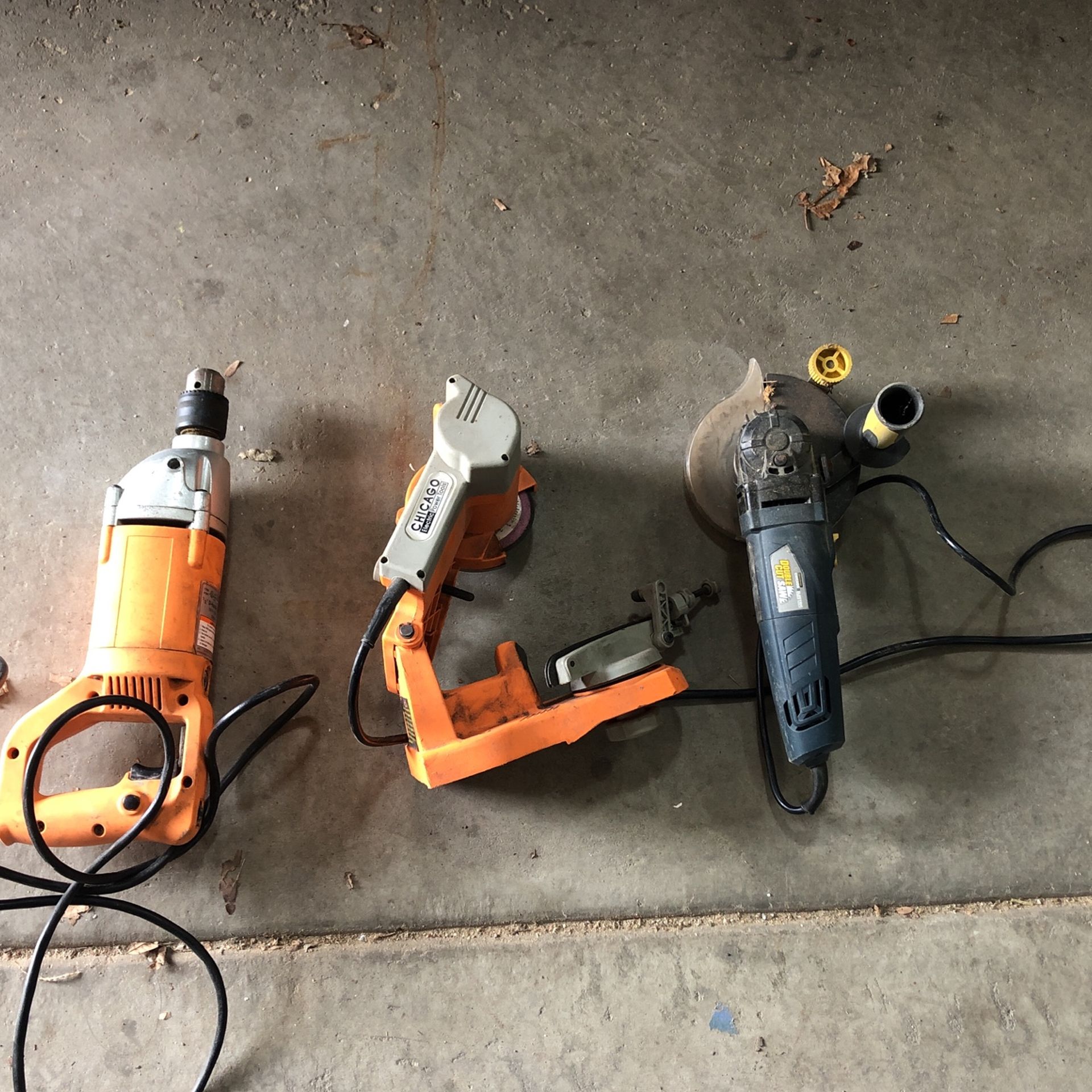Large Drill, Chain Saw Sharpener, Mini Saw