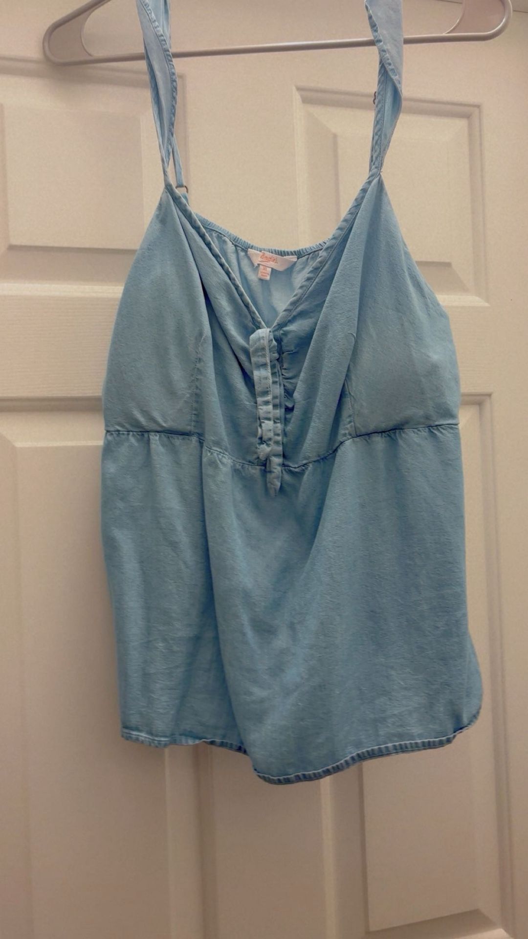 Light Blue Crop Tank Top