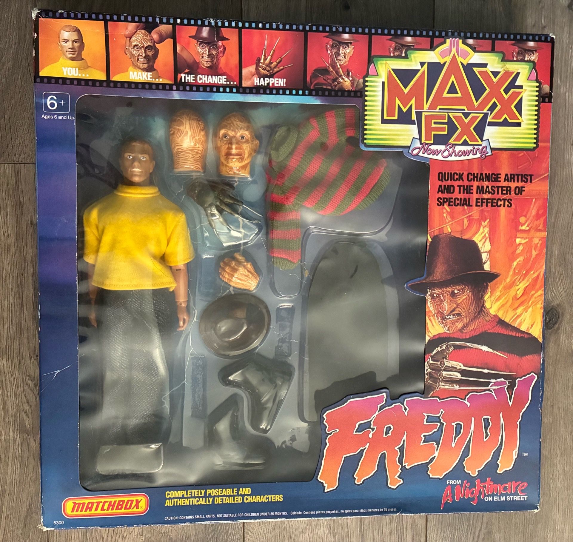 1989 Freddy Krueger Nightmare On Elm Street Maxx FX Matchbox Doll Figure