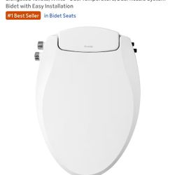 Brondell Bidet Toilet Seat, Non-electric Swash Ecoseat, Elongated, White, Dual Temperature, Dual Nozzle - Easy Install 