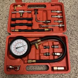 0-140PSI Car Fuel Pressure Tester Kit, TU-114 Vehicle Gas Gasoline Injection Pump Pressure Tester Gauge Kit, Automobile Oil Injection Pump Diagnostic 