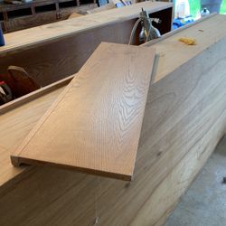 4 Solid Oak Shelving Units With Shelves