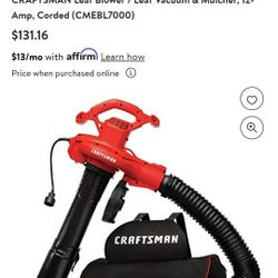 Craftsman Leaf Blower Vacuum Landscaping Like New 