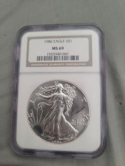 1986 SILVER EAGLE GRADED