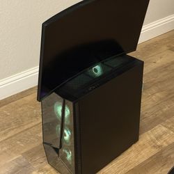 “Clean Dell curved monitor + gaming PC bundle. Great for gaming, work, streaming, or school. Ready to use.”