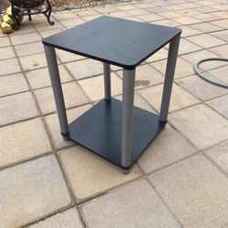 Square Black & Gray End Side Accent Table 