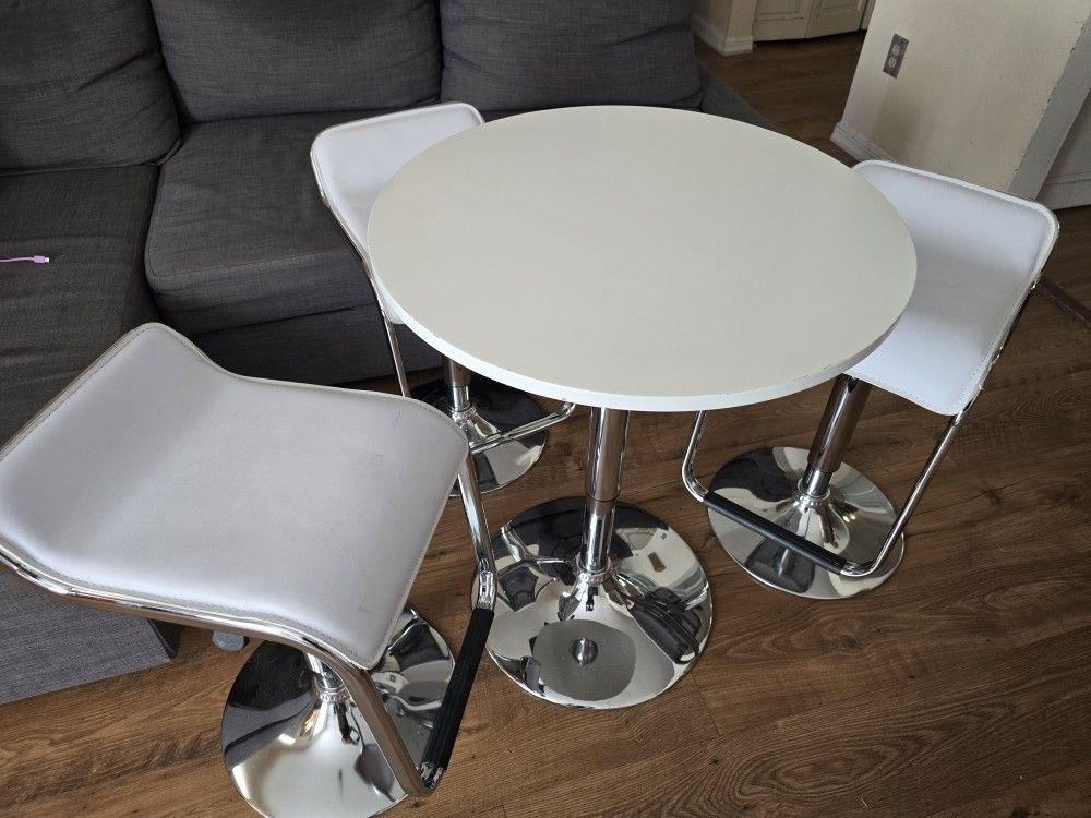 High Table And Bar Stools