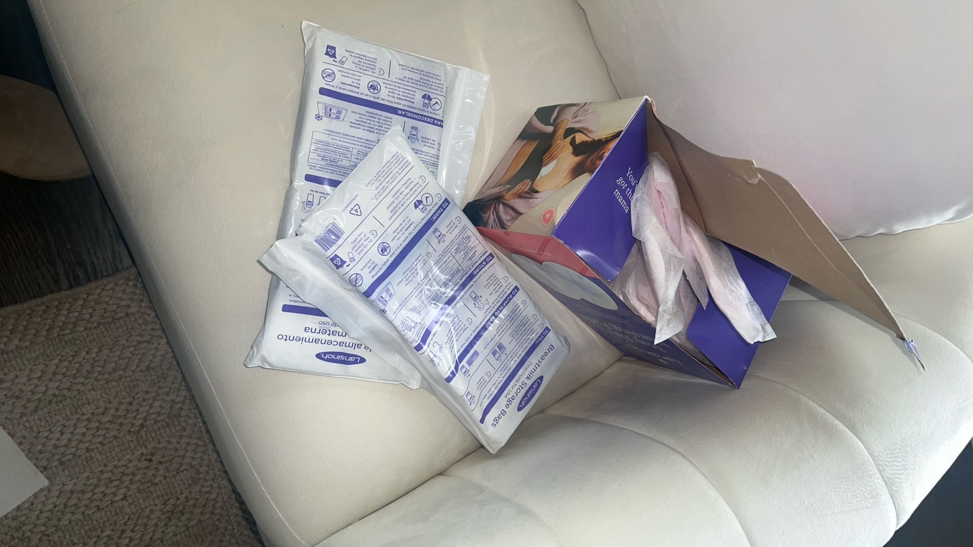 Free Lansinoh Breastmilk Bags And Nursing Pads