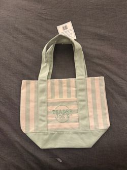New Trader Joe’s Striped Mini Totes. Available in 2 colors!