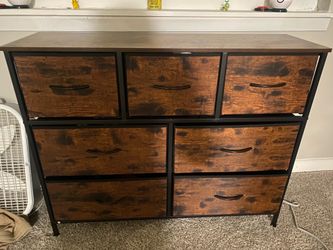 Seven Drawer Fabric Dressers. Recently Assembled, Barely Used