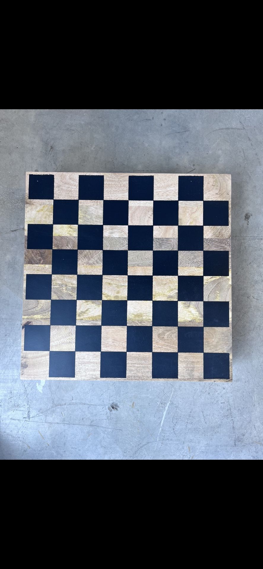 Handcrafted Indian Wooden Checkers Set with Drawer Storage