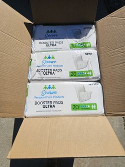 NEW Case of Secure Booster Pads Ultra – 180 Pads (Heavy Absorbency)