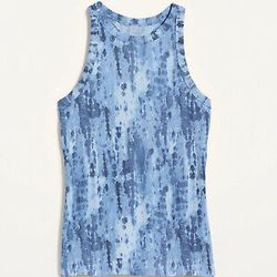 Old Navy active tie dye high neck workout tank top Size Xs small