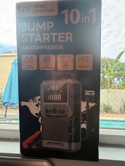 12V 10-in-1 Jump Starter with Air Compressor