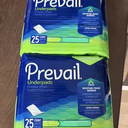 Bundle of 2 Prevail Moisture Proof Barrier Disposable Underpads!