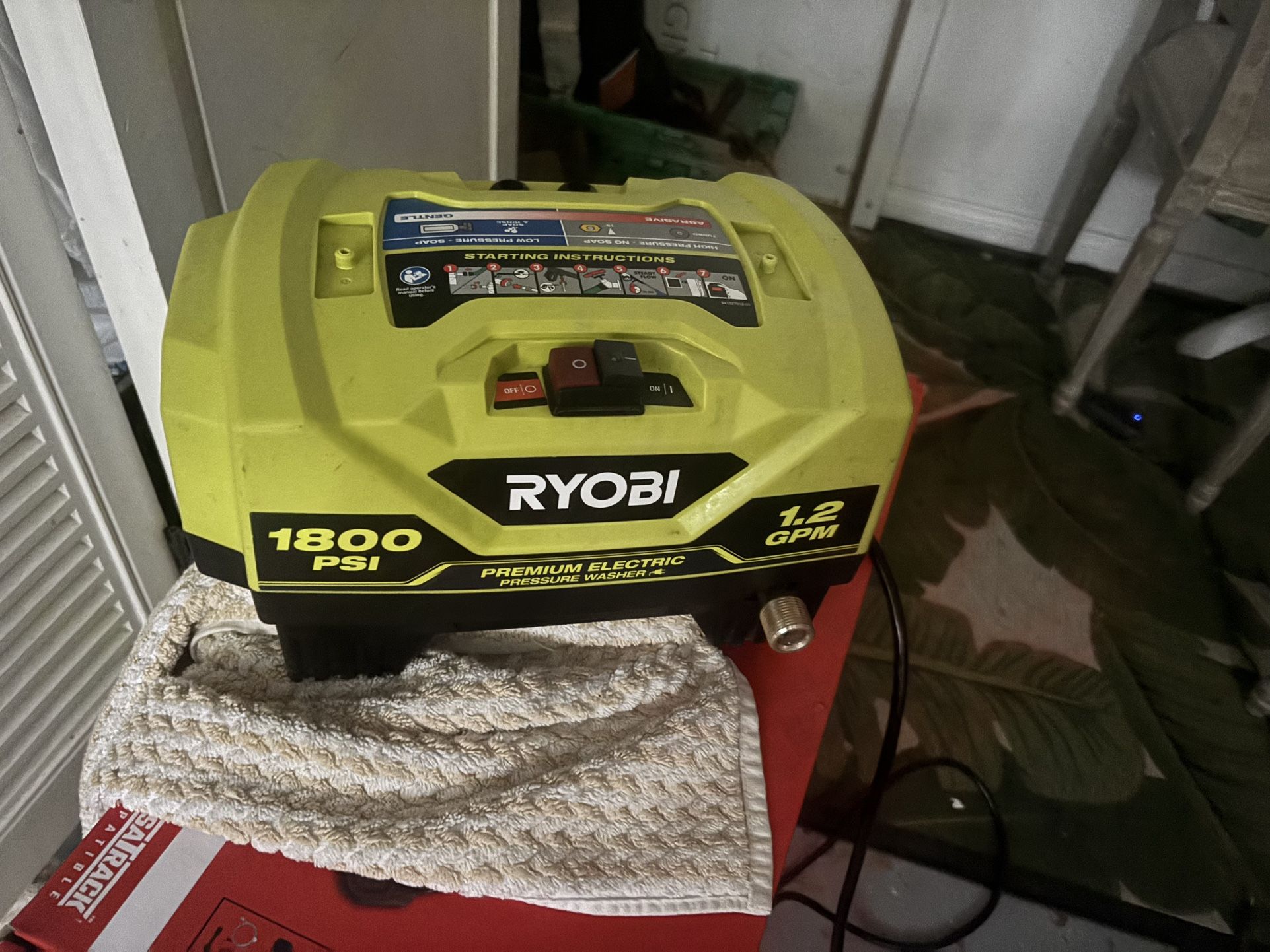 1800 Ryobi Pressure Washer New