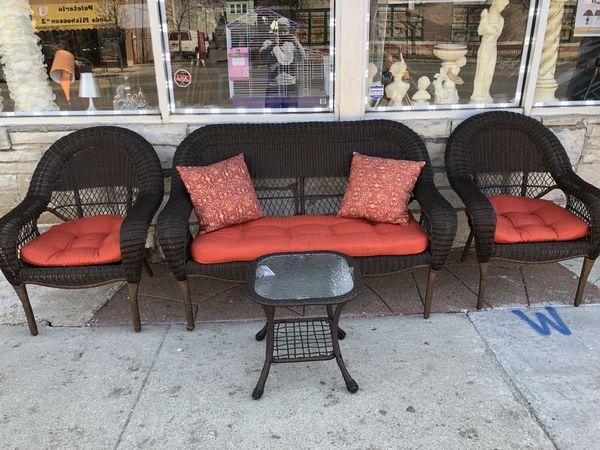 4 Pc Wicker Patio Furniture Set Home Garden In Chicago Il Offerup