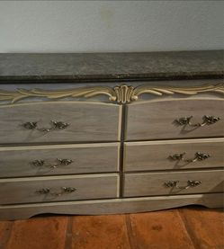 6 drawer dresser + mirror & tv stand