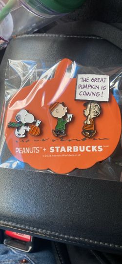 Starbucks x Peanuts Snoopy 2026 Enamel Pin Set Charlie Brown Sealed