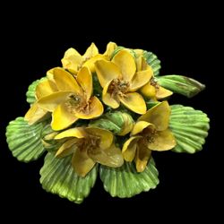 Royal Crown Staffordshire Cyland Bone China Yellow Flower S Signed