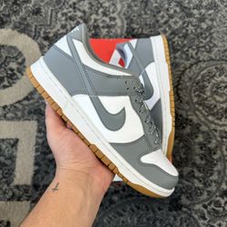 Nike Dunk Low Grey White Gum Bottom (BRAND NEW)