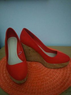 Forever 21. red wedges.Size 8