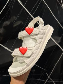 White Leather Sandals size 7 & 8