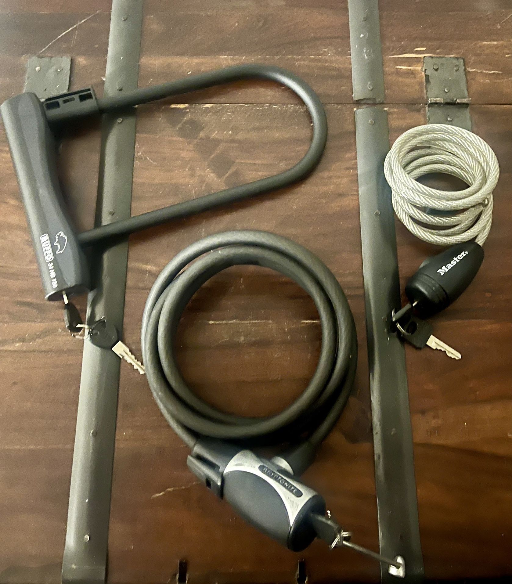 3 Heavy Duty Bike Locks w/ Keys