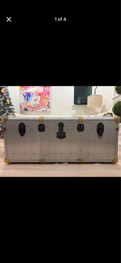 RH Vintage Porter’s Table – Rare Aluminum Storage Piece