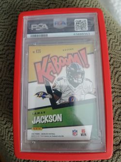Lamar Jackson 2021 Panini Absolute Ka-Boom PSA Graded Card