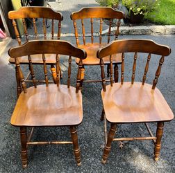 4  wooden chairs