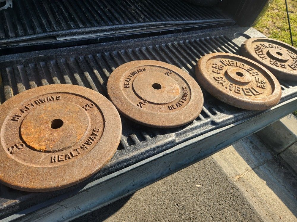 25s Gym Weights Old School $40 Pair