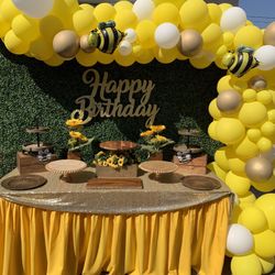 Bee or sunflower birthday party decoration