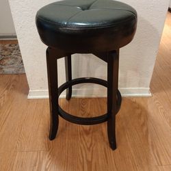 Black Wooden Barstool Chair 