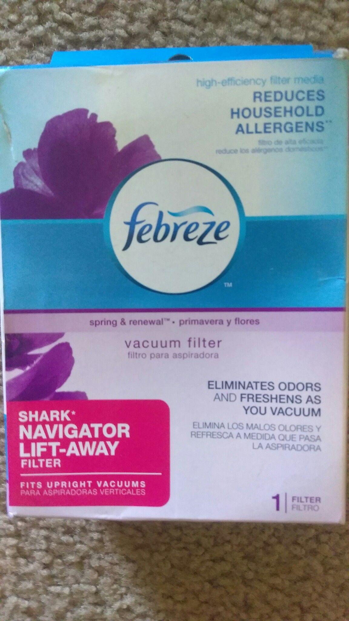Febreze shark vacuum air filter new