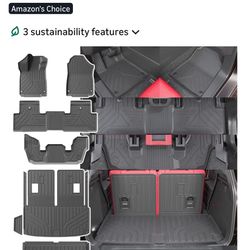 Floor Mats Compatible with 2022-2025 2026 Acura MDX (NOT for Type S) Cargo Liner Lower Trunk Mat Back Seat Cover Protector TPE All Weather 2024 MDX Ac