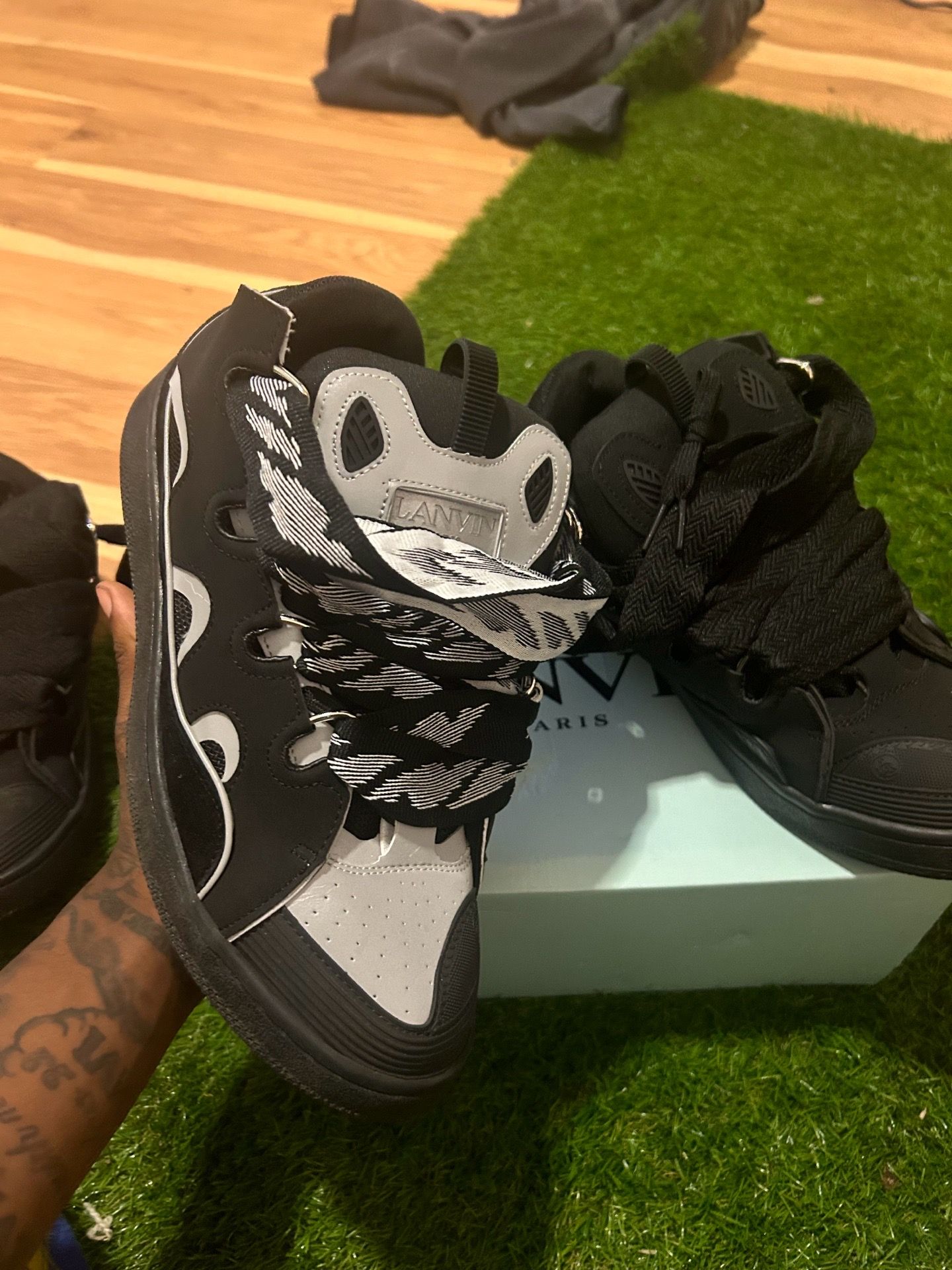 Lanvins black and white full Black